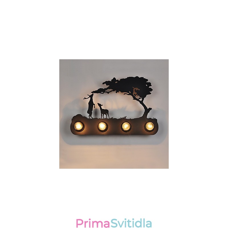 4 světla American Village Pastorační LOFT Styl Ložnice Ulička Iron Retro nástěnné lampy