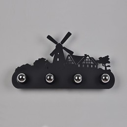 4 světla American Village Pastorační LOFT Styl Ložnice Ulička Iron Retro nástěnné lampy