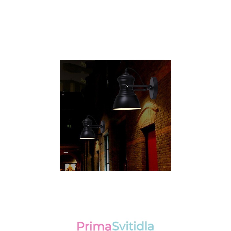 Nástěnné svítidlo ve stylu Art Deco Průmyslové Iron Vývěsní štít Loft Nástěnná lampa