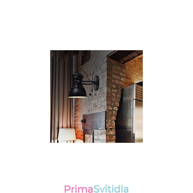 Nástěnné svítidlo ve stylu Art Deco Průmyslové Iron Vývěsní štít Loft Nástěnná lampa