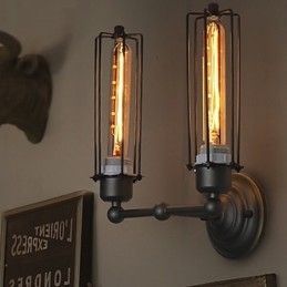 Loft American Country Retro Železná nástěnná lampa Art Industry Lights