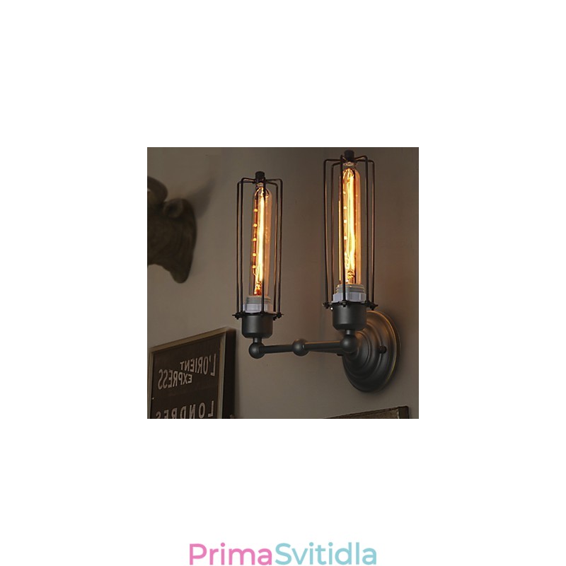Loft American Country Retro Železná nástěnná lampa Art Industry Lights