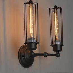 Loft American Country Retro Železná nástěnná lampa Art Industry Lights