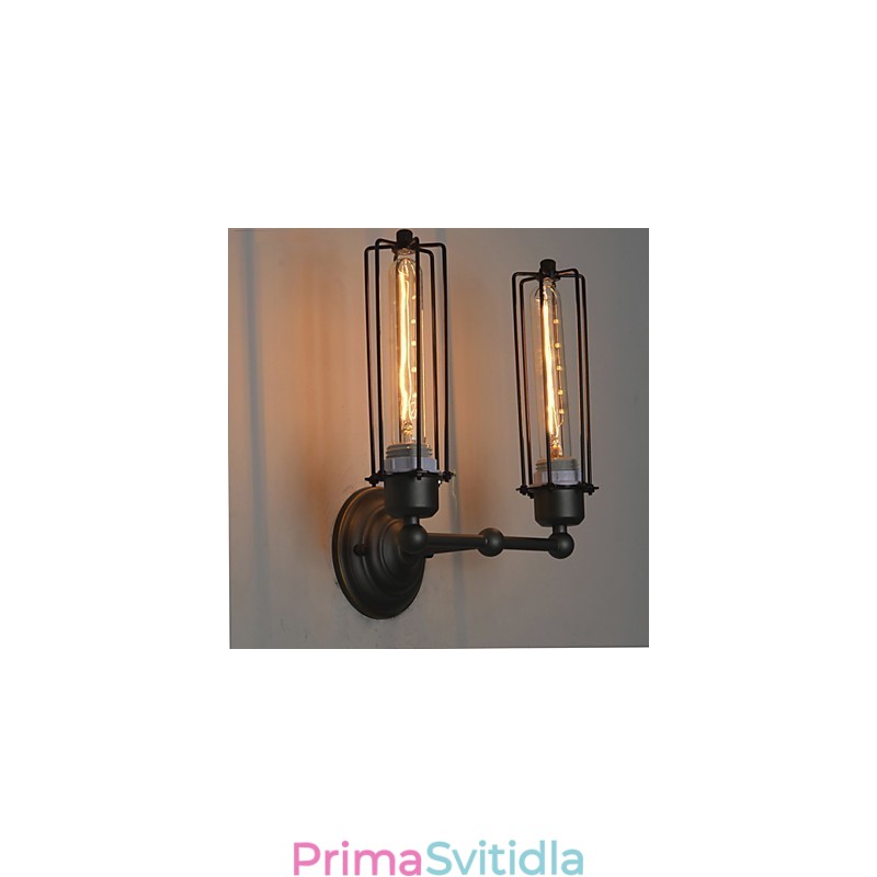 Loft American Country Retro Železná nástěnná lampa Art Industry Lights