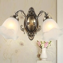 Retro skleněná jednoduchá evropská moderní elegance kovaná nástěnná lampa světlo