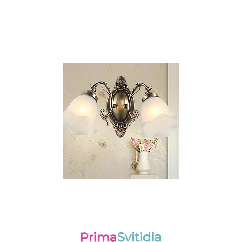 Retro skleněná jednoduchá evropská moderní elegance kovaná nástěnná lampa světlo