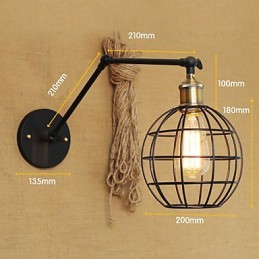 Nástěnná svítidla Swing Lights Nástěnná světla na čtení Mini styl Rustic Lodge Metal
