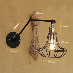 Nástěnná svítidla Swing Lights Nástěnná světla na čtení Mini styl Rustic Lodge Metal