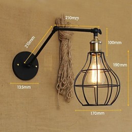 Nástěnná svítidla Swing Lights Nástěnná světla na čtení Mini styl Rustic Lodge Metal