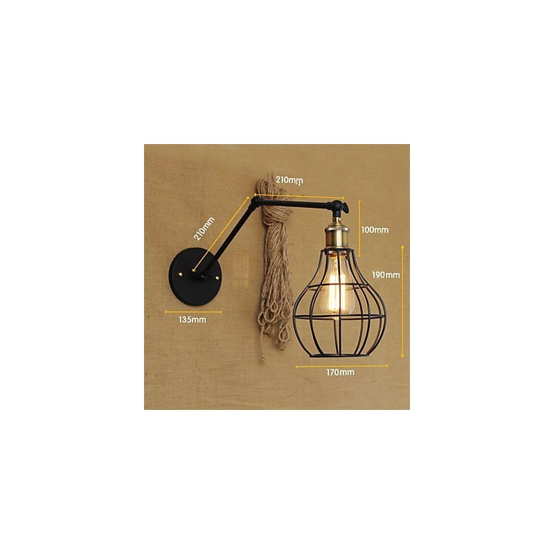 Nástěnná svítidla Swing Lights Nástěnná světla na čtení Mini styl Rustic Lodge Metal