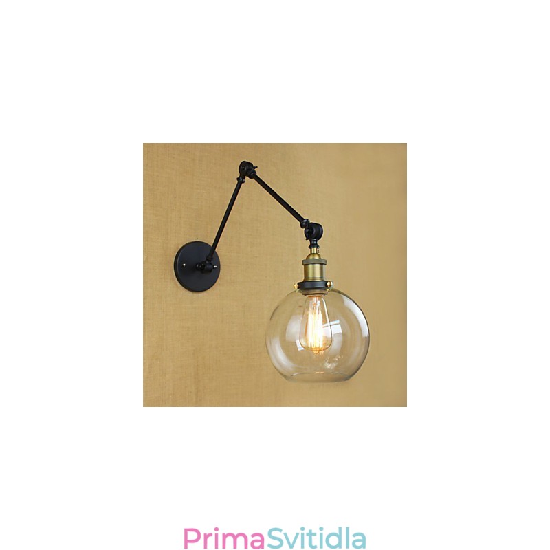 Dlouhé rameno skleněné stěny Železná Průmyslová Kreativní Teleskopická Ložnice Retro Nostalgická restaurace Skládací ulička