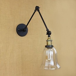 Dlouhé rameno skleněné stěny Železná Průmyslová Kreativní Teleskopická Ložnice Retro Nostalgická restaurace Skládací ulička
