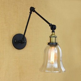 Dlouhé rameno skleněné stěny Železná Průmyslová Kreativní Teleskopická Ložnice Retro Nostalgická restaurace Skládací ulička