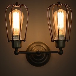 Loft American Country Iron Art Starožitná nástěnná lampa Průmyslová světla