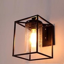 Americká country osobnost loft severský smluvní styl nástěnná lampa s dešťovou kapkou a skleněným sklem