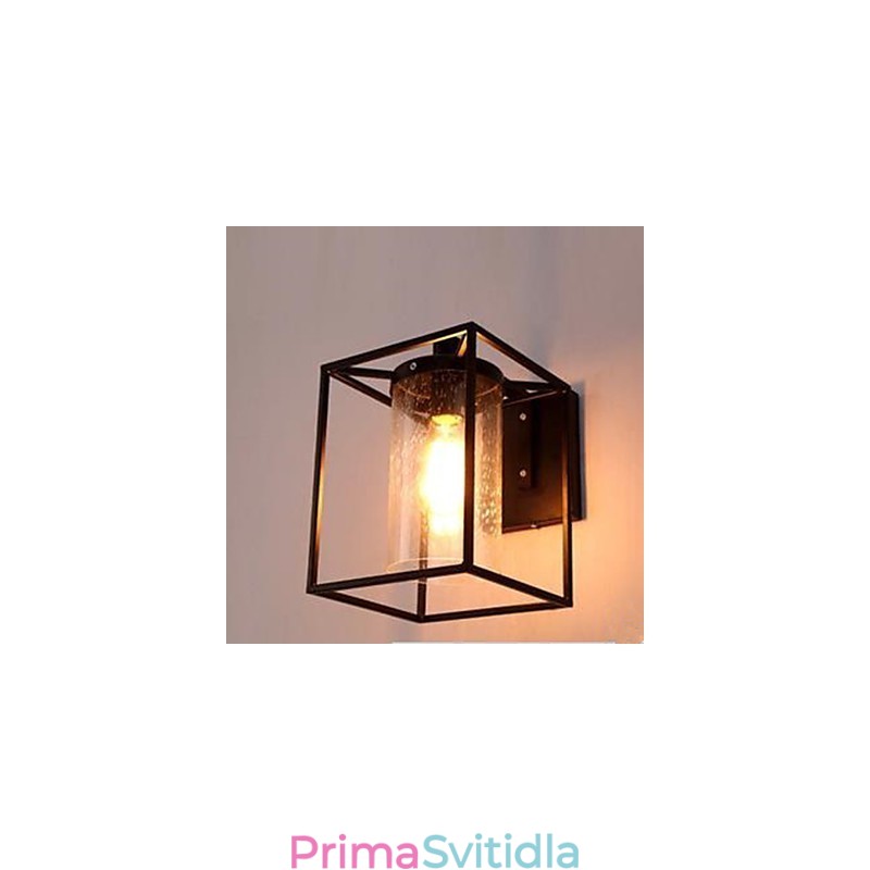 Americká country osobnost loft severský smluvní styl nástěnná lampa s dešťovou kapkou a skleněným sklem