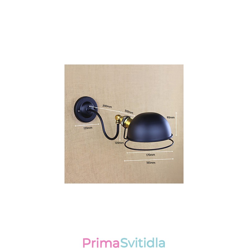 Nástěnná svítidla Swing Lights Nástěnná světla na čtení Mini styl Rustic Lodge Metal