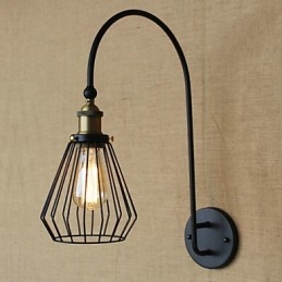 Kreativní velká jednohlavá dekorativní nástěnná lampa v retro stylu severského středomořského stylu