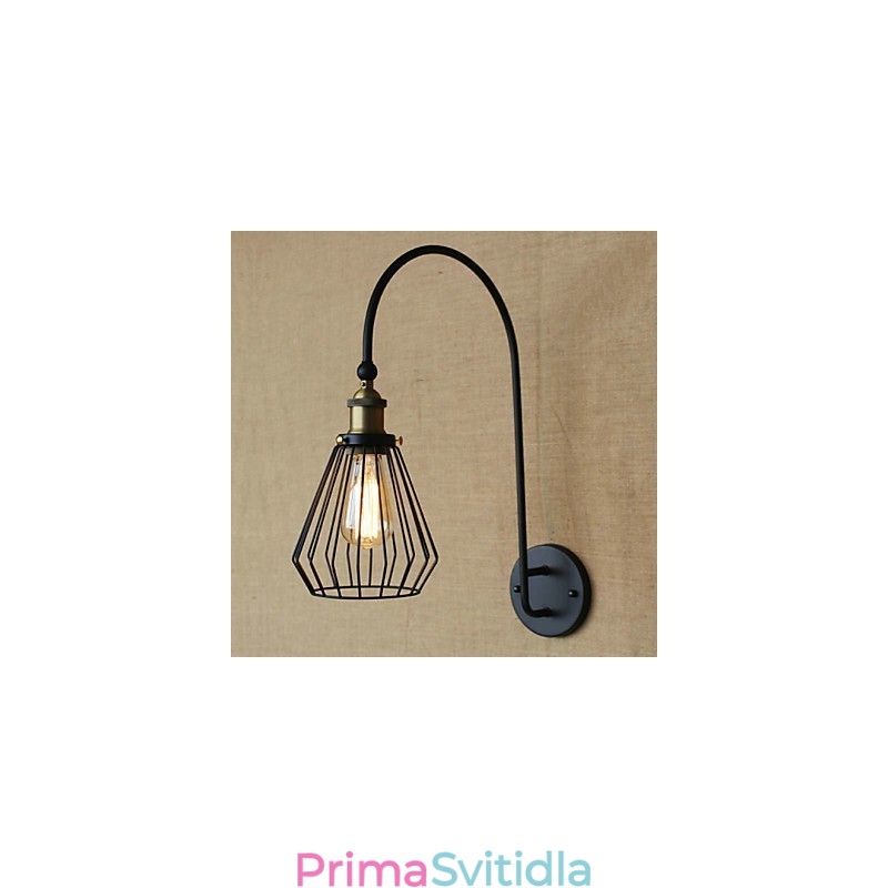 Kreativní velká jednohlavá dekorativní nástěnná lampa v retro stylu severského středomořského stylu
