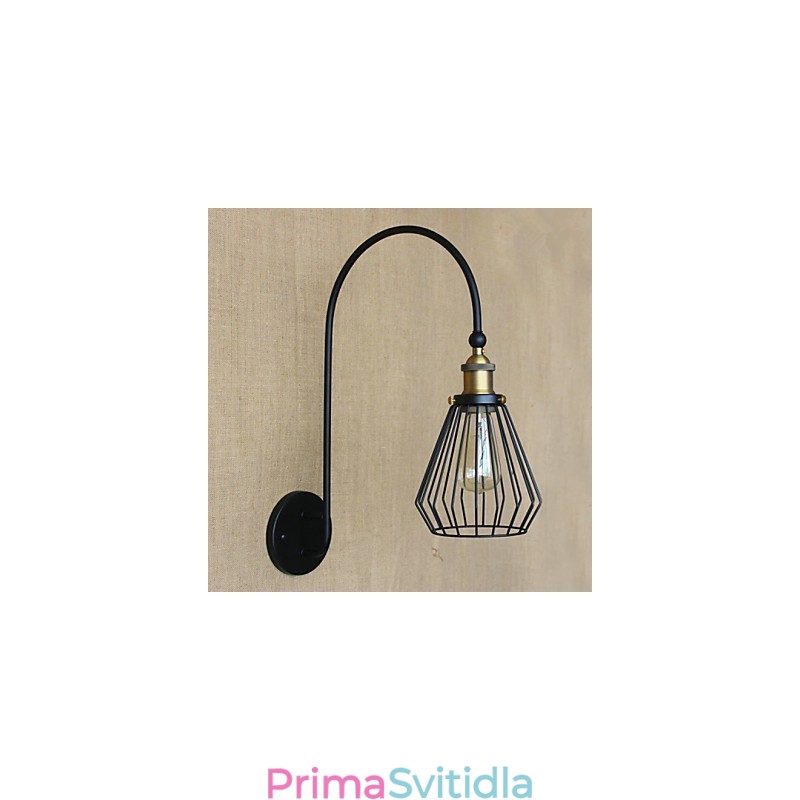Kreativní velká jednohlavá dekorativní nástěnná lampa v retro stylu severského středomořského stylu