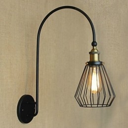 Kreativní velká jednohlavá dekorativní nástěnná lampa v retro stylu severského středomořského stylu