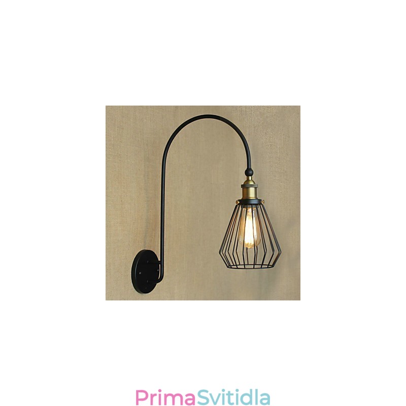 Kreativní velká jednohlavá dekorativní nástěnná lampa v retro stylu severského středomořského stylu