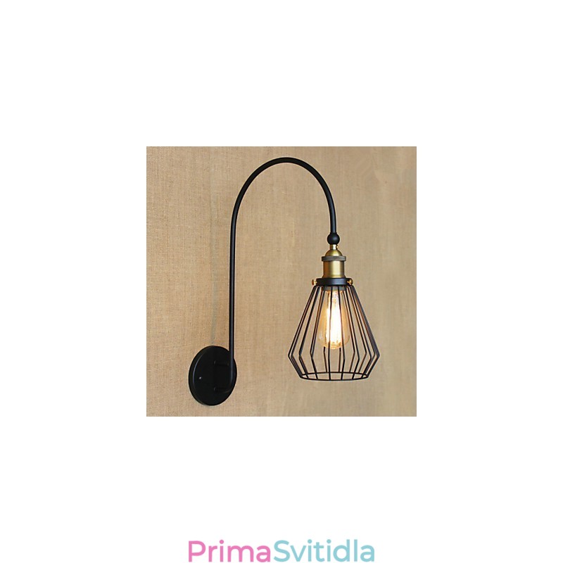 Kreativní velká jednohlavá dekorativní nástěnná lampa v retro stylu severského středomořského stylu
