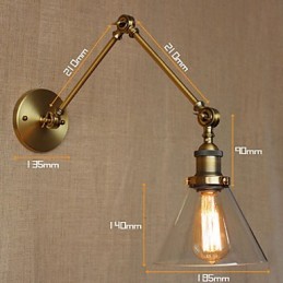 Retro Vintage Store Exkluzivně navržená moderní nástěnná lampa ve vstupní hale z bronzového kostela