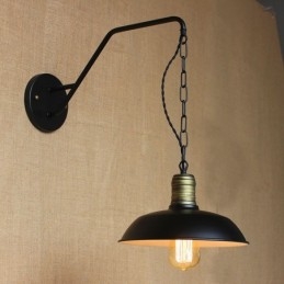 Jednoduchá a kreativní osobnost nástěnná lampa Průmyslový řetězec Americká retro nástěnná lampa do ložnice s železnou uličkou