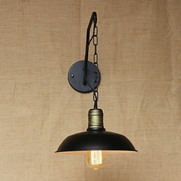 Jednoduchá a kreativní osobnost nástěnná lampa Průmyslový řetězec Americká retro nástěnná lampa do ložnice s železnou uličkou