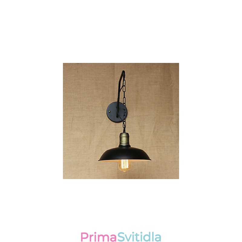 Jednoduchá a kreativní osobnost nástěnná lampa Průmyslový řetězec Americká retro nástěnná lampa do ložnice s železnou uličkou