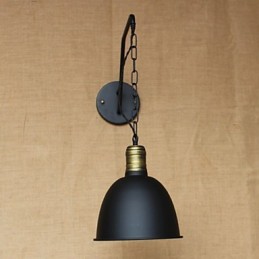 Jednoduchá a kreativní osobnost nástěnná lampa Průmyslový řetězec Americká retro nástěnná lampa do ložnice s železnou uličkou