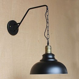 Jednoduchá a kreativní osobnost Nástěnná lampa Industry Chain American Retro Iron Aisle Ložnice Noční nástěnná lampa