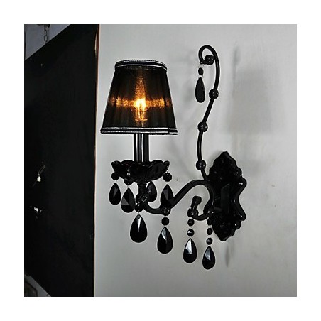 Nástěnné svícny Crystal Traditional Classic Metal Black Nástěnné svícny Crystal Traditional Classic Metal Black