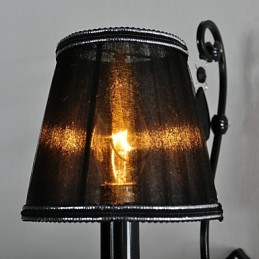 Nástěnné svícny Crystal Traditional Classic Metal Black