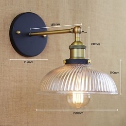 Populární dekorativní skleněná nástěnná lampa American Country Retro Creative Personality