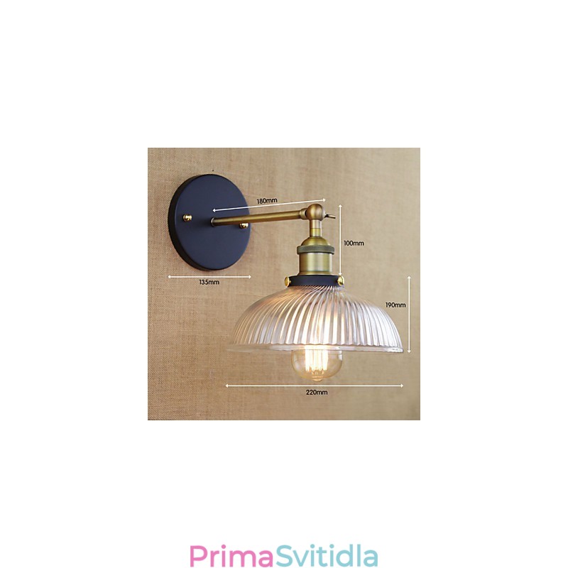Populární dekorativní skleněná nástěnná lampa American Country Retro Creative Personality