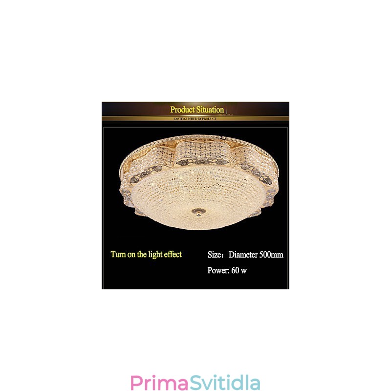 Moderní luxusní křišťálové stropní světlo Absorb Dome o průměru 50 cm
