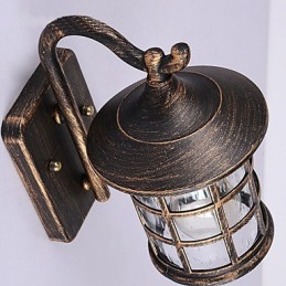 Starožitná Rustikální Žehlička Vodotěsná Venkovní nástěnná lampa Vintage Lucerna Světlá Rezavá Matná černá Chodba Nástěnné svítidlo do chodby