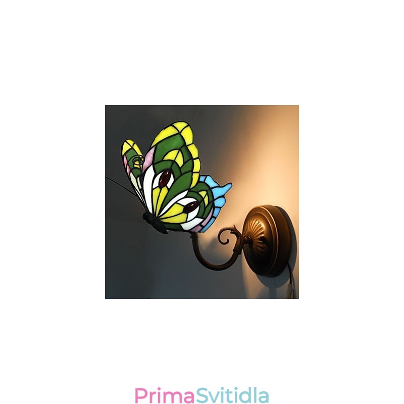 Evropská středomořská smluvní venkovská kreativní kovaná nástěnná lampa Skleněná světla