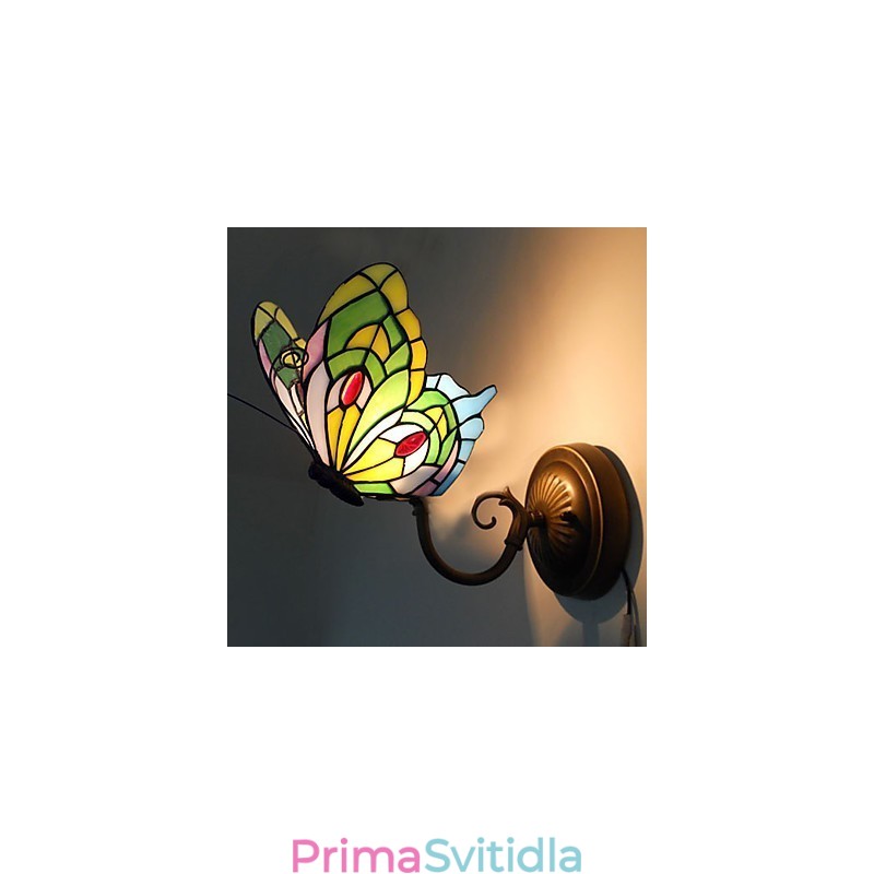 Evropská středomořská smluvní venkovská kreativní kovaná nástěnná lampa Skleněná světla
