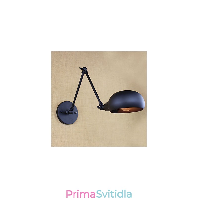 Dlouhé rameno dvojitého vypínače Minimalistická Evropa Personalizované osvětlení retro módního stylu Železná stěna