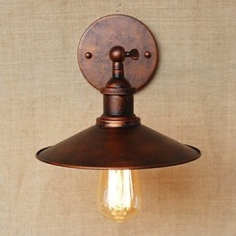 Minimalistická vila v industriálním stylu před kostelem Ulička Nostalgický deštník Červený bronz Dekorativní nástěnné svítidlo