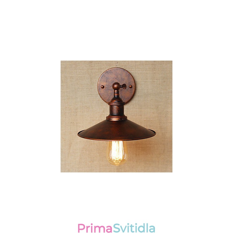 Minimalistická vila v industriálním stylu před kostelem Ulička Nostalgický deštník Červený bronz Dekorativní nástěnné svítidlo