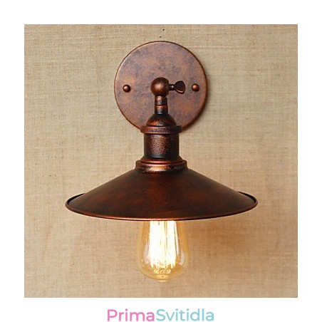 Minimalistická vila v industriálním stylu před kostelem Ulička Nostalgický deštník Červený bronz Dekorativní nástěnné svítidlo Minimalistická vila v industriálním stylu před kostelem Ulička Nostalgický deštník Červený bronz Dekorativní nástěnné svítidlo