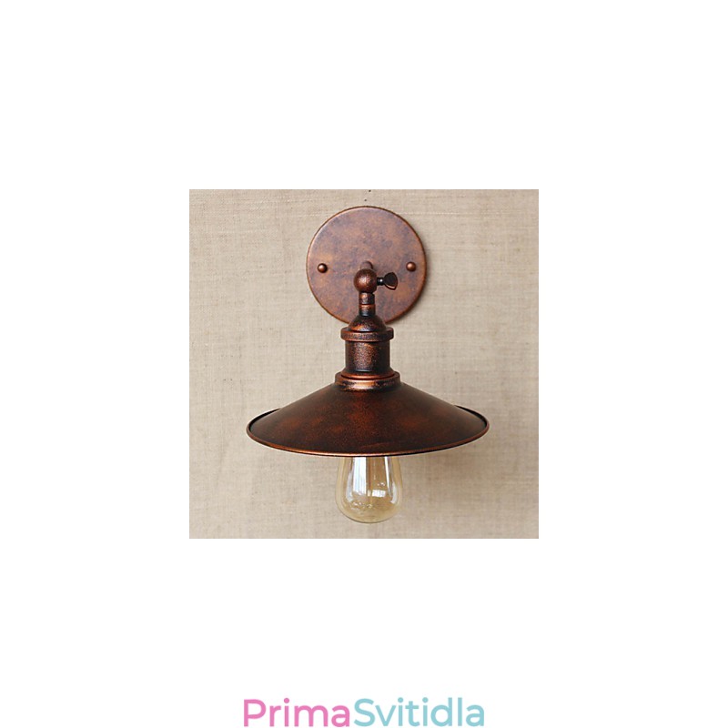 Minimalistická vila v industriálním stylu před kostelem Ulička Nostalgický deštník Červený bronz Dekorativní nástěnné svítidlo