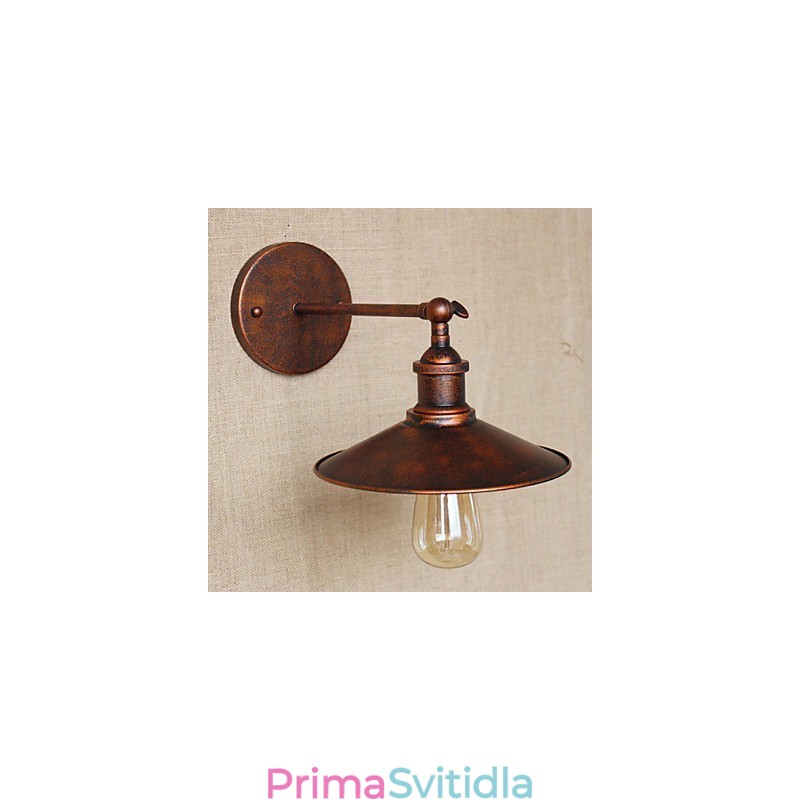 Minimalistická vila v industriálním stylu před kostelem Ulička Nostalgický deštník Červený bronz Dekorativní nástěnné svítidlo