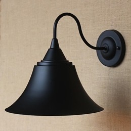 Americká country kreativní osobnost obchod s jednoduchým oblečením Iron Black Horn dekorativní nástěnná lampa