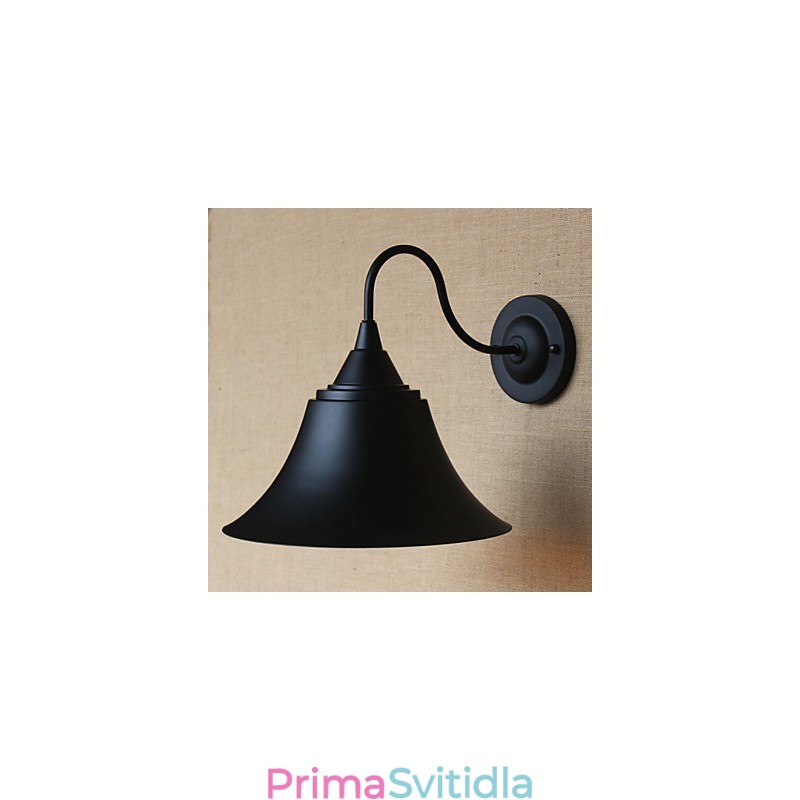 Americká country kreativní osobnost obchod s jednoduchým oblečením Iron Black Horn dekorativní nástěnná lampa
