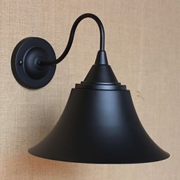 Americká country kreativní osobnost obchod s jednoduchým oblečením Iron Black Horn dekorativní nástěnná lampa
